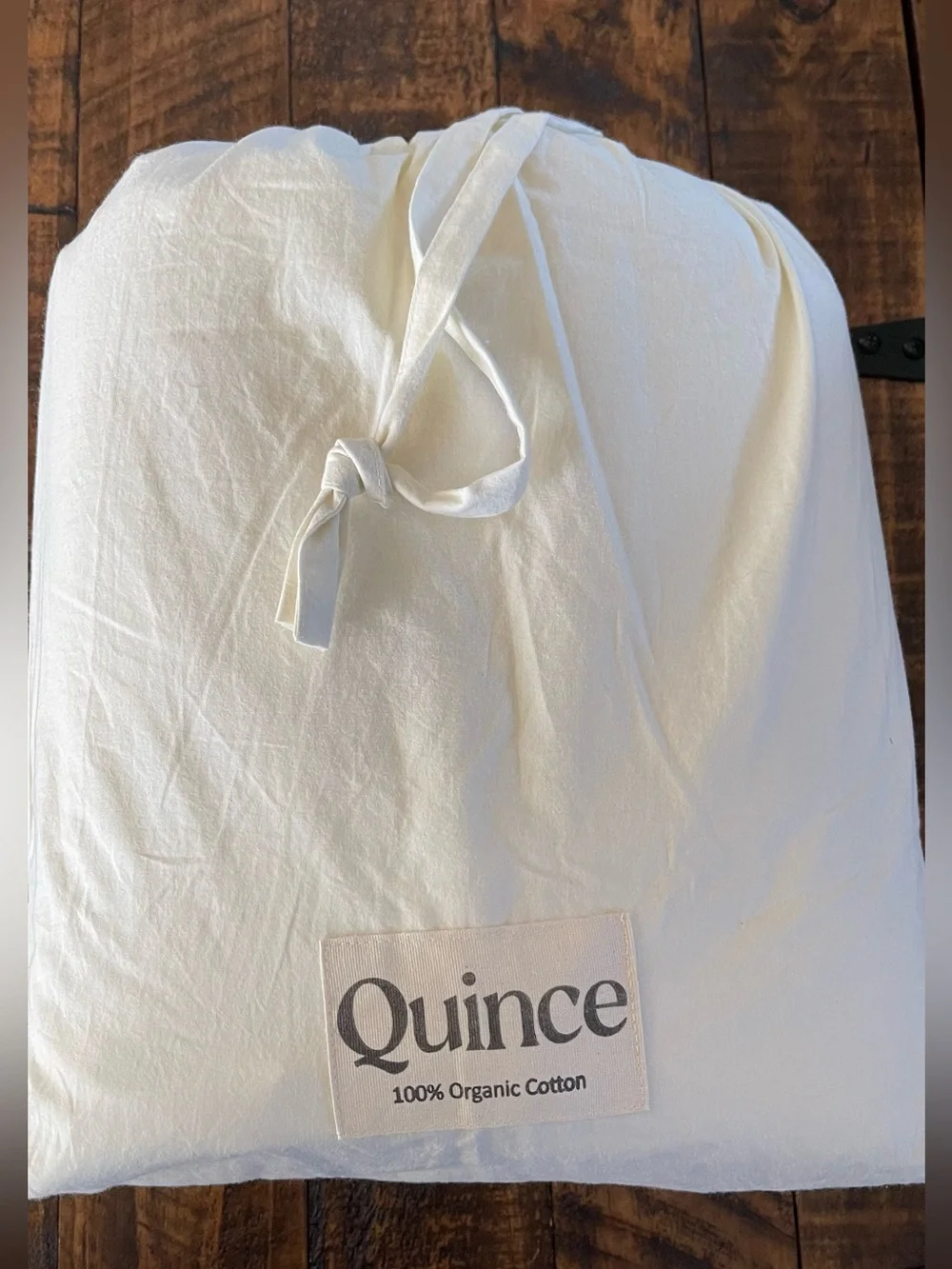 NEW Quince Organic Brushed Cotton Duvet Cover, King/Cal King (Ivory)